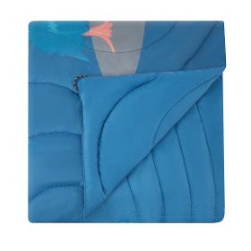Camping Blanket 75" x 52" Wearable Warm Stadium Blanket Outdoor Printed
