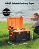 Portable Cooler 63 QT Insulated Hard Cooler 90 Can Capacity with Cup Holder