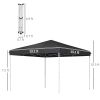 Outsunny Canopy Tent: Versatile 13x13 Pop Up with Easy Height Adjustment and Wheeled Carry Bag in Gray|
