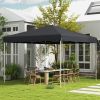 Outsunny Canopy Tent: Versatile 13x13 Pop Up with Easy Height Adjustment and Wheeled Carry Bag in Gray|