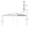 Outsunny Instant Escape: 13x13 White Pop-Up Canopy with Adjustable Height & Carry Bag