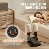 VEVOR 180° Foldable 2-Tube Shoe Dryer Boot Dryer with Heat Blower Black & Orange,Ultra Silent, Quick Drying for Work Boots, Ski Boots, Sneakers