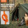 VEVOR Double Braided Polyester Rope, 1/2 in x 120 ft, 48 Strands, 8000 LBS Breaking Strength Outdoor Climbing Rope