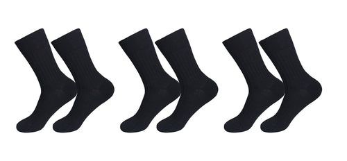 tittimitti® 75% Extra-Fine Merino Wool & 25% Silk Men's Socks. 3 (Color: Black, size: 6-9)