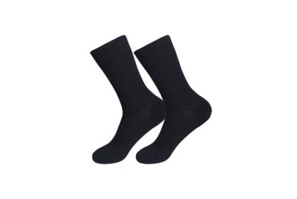 tittimitti® 75% Extra-Fine Merino Wool & 25% Silk Men's Socks. 1 Pair. (Color: Black, size: 9.5-13)